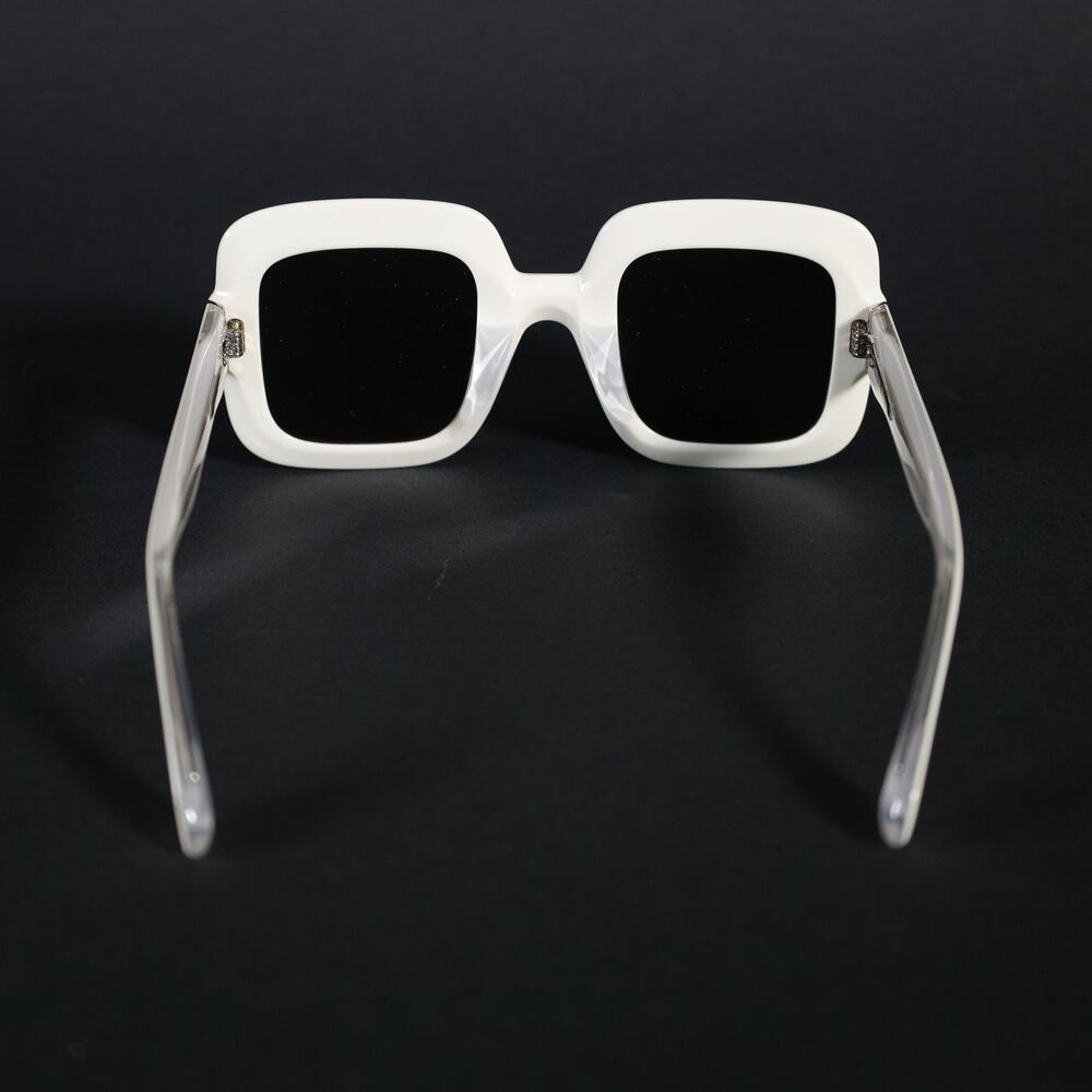 Isabel Marant Oversized Square Designer Sunglasses - Ivory White / Grey - NWT - Picture 7 of 9